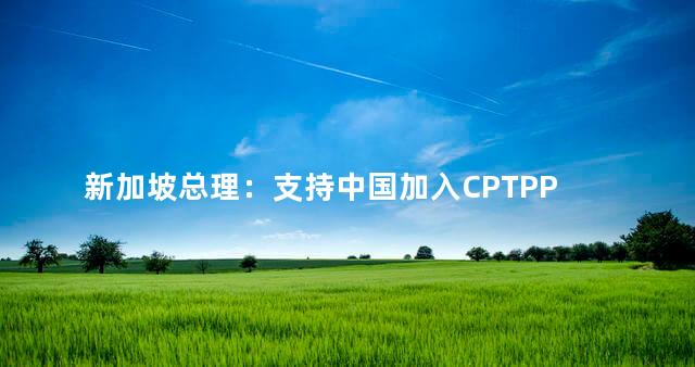 新加坡总理：支持中国加入CPTPP 共享发展成果